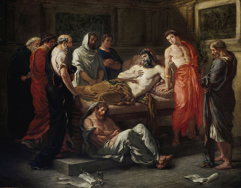 Eugène Delacroix, 1844, Dernières paroles de l'empereur Marc-Aurèle, Musée des Beaux-Arts de Lyon